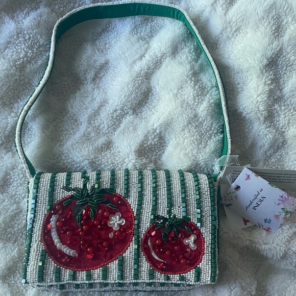 NWT Viral TikTok Tomato Beaded Bag TJ Maxx/Marshalls - Made in India - Picture 1 of 8